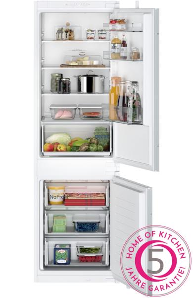 Siemens KI86NNSE0 - iQ100, Einbau-Kühl-Gefrier-Kombination mit Gefrierbereich unten, Schleppscharnier, Nische 56 x 178 cm